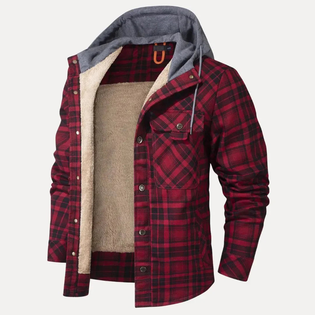 Warm Lined Plaid Quilted Jacket for Women