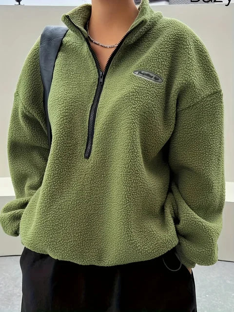 Women's Pullover Sweatshirt Zipper Hood
