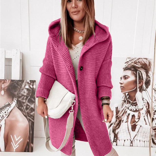 Cozy Winter Jacket Long-Sleeve Button-Up Cardigan