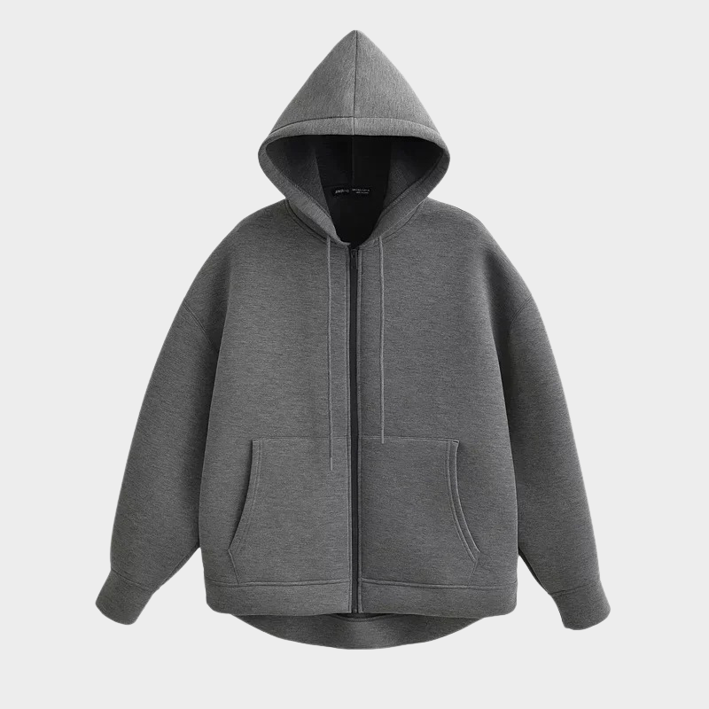Classic pure cotton hooded jacket