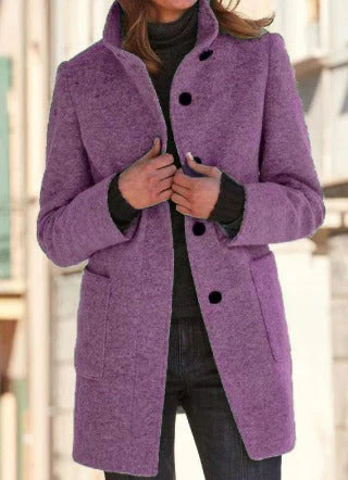 Elegant Wool Coat for Women, Classic Design