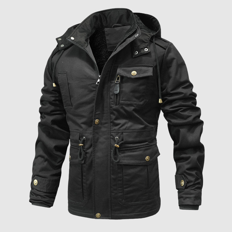 Practical outdoor jacket made of cotton