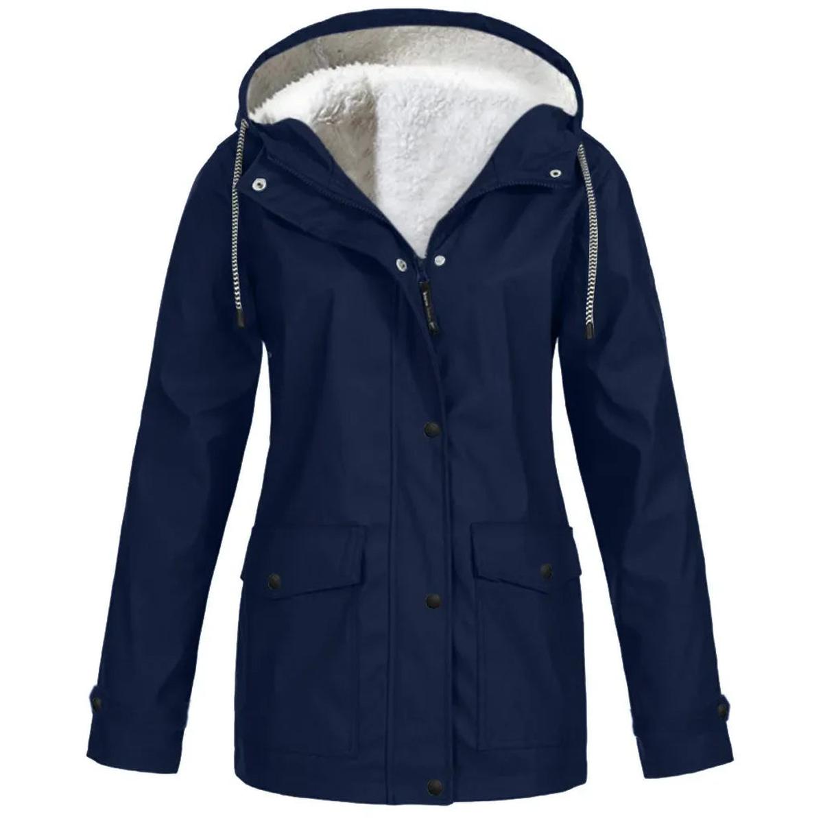 Warm Fleece Jacket Women Outdoor Hooded