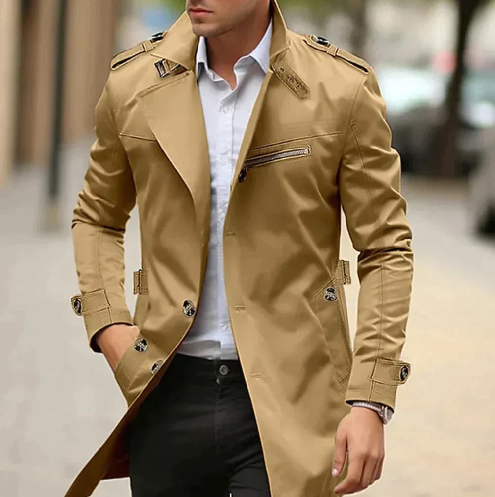 Men's Elegant Classic Style Trench Coat