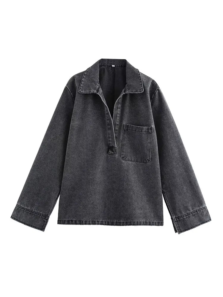 Herbst Outfit 2-teilig Damen Jeans - IdealeKleiden