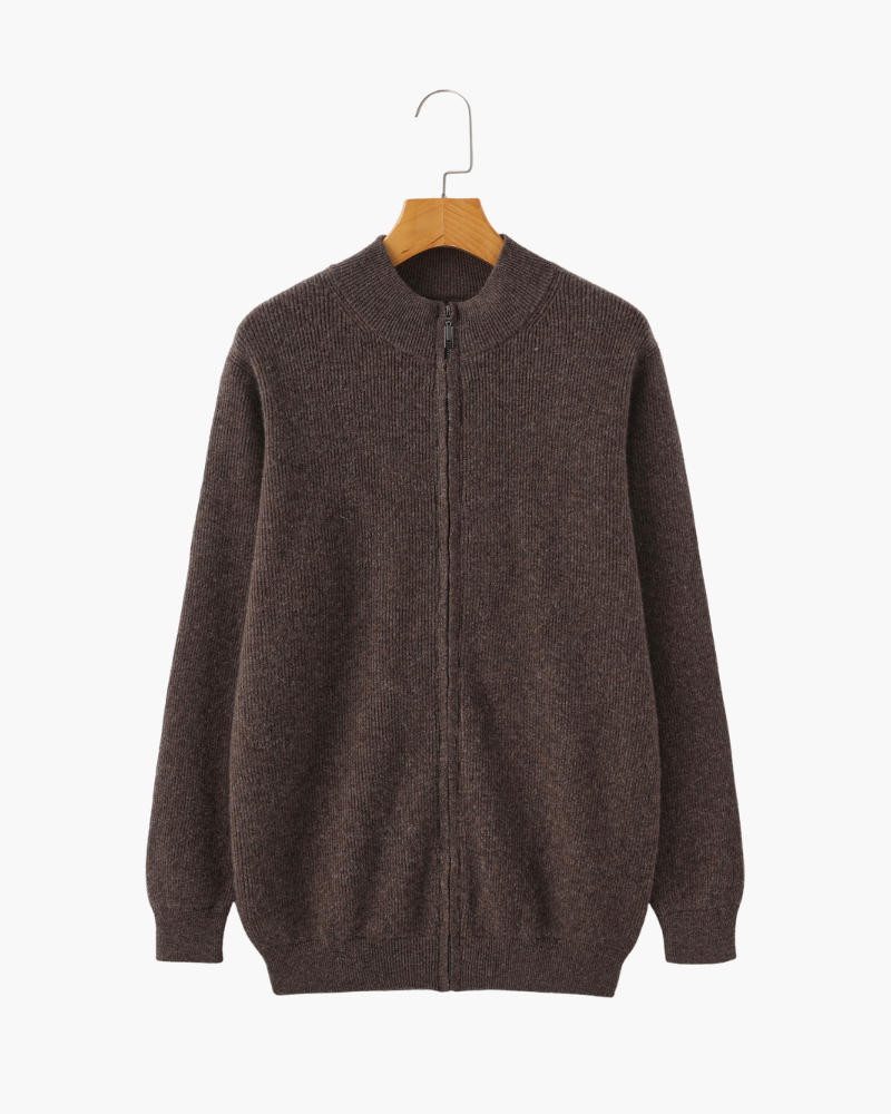 Warm pure wool cardigan