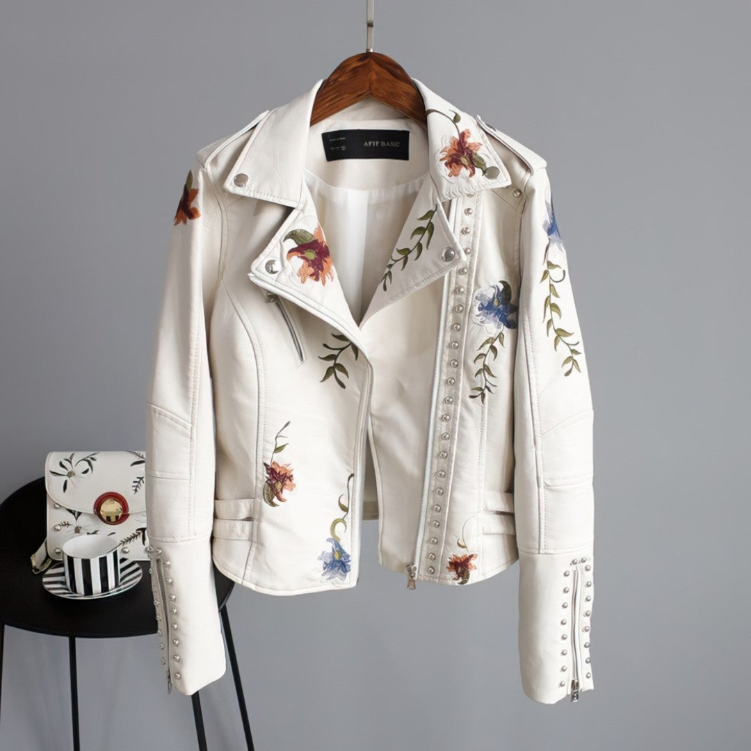 Women's Vegan Coat Genuine Leather Set