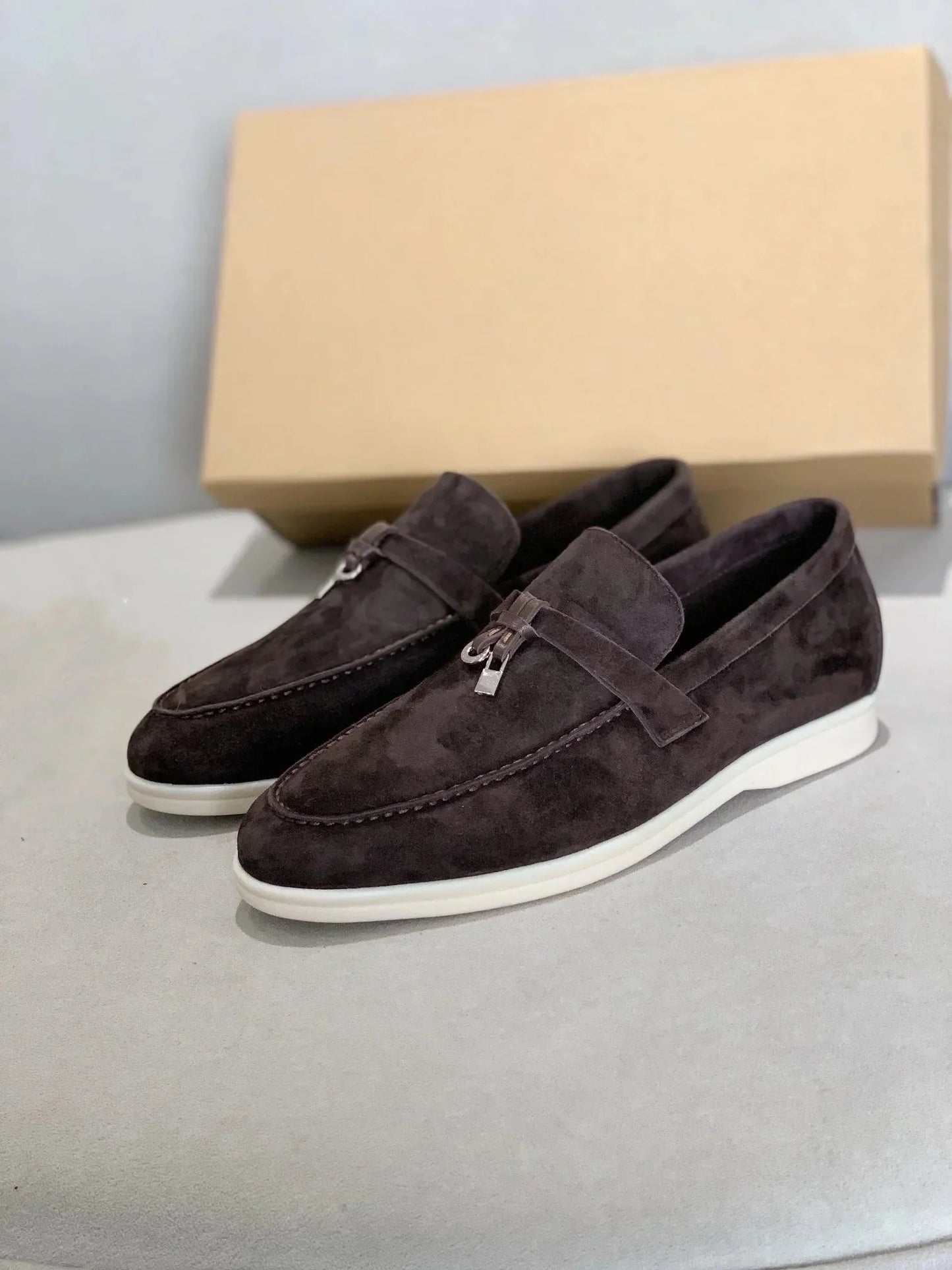 Elegant Men's Leather Loafers Black