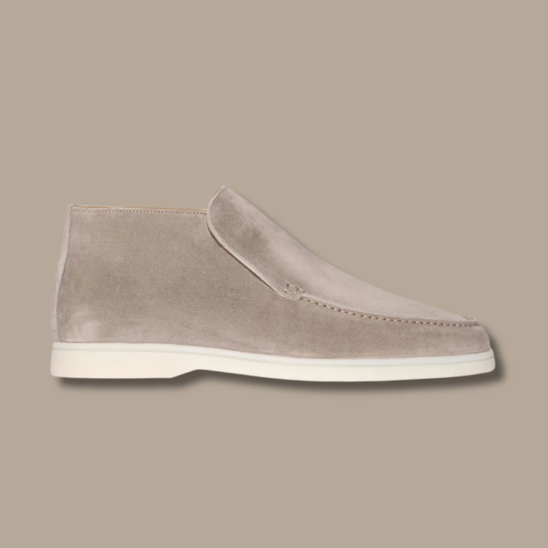 Comfortable men's slippers, suede look