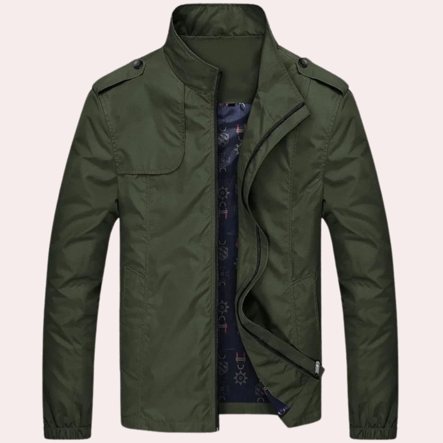 Men's Short Windproof Trench Coat
