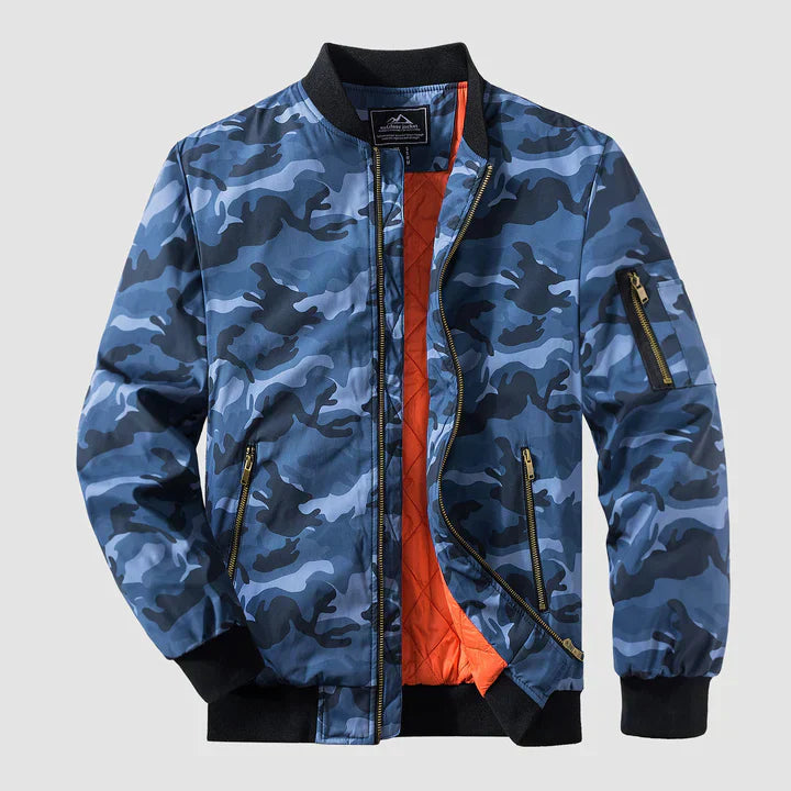 Lightweight Men's Bomber Jacket Windproof Zipper