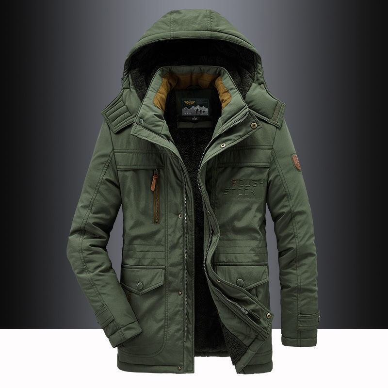 Men's Winter Parka Fleece Insulation Hood