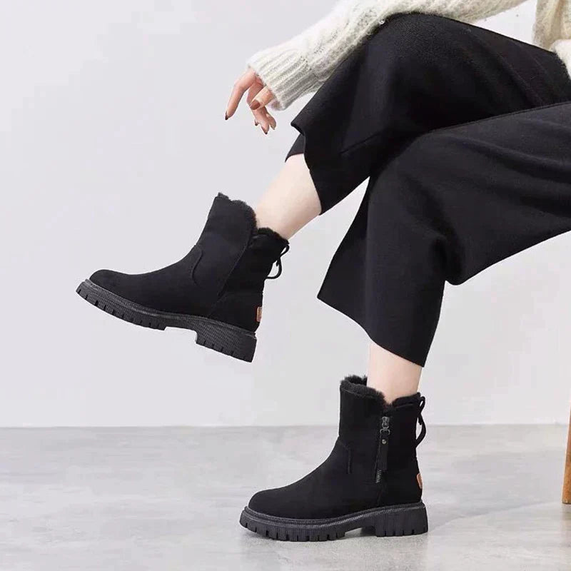 Warm Lined Women's Boots Zipper