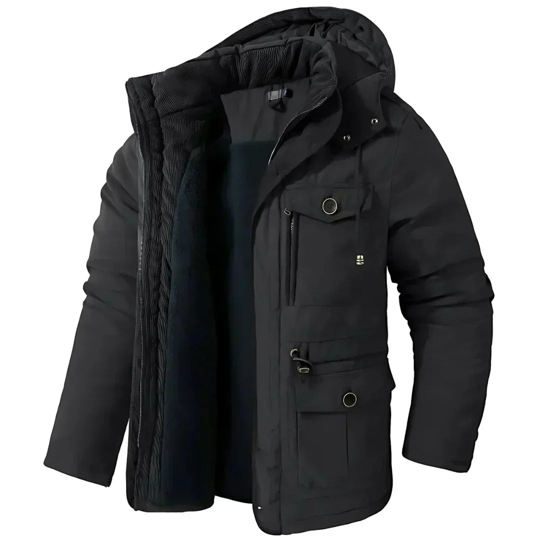Men's Winter Coat Warm Hooded Fleece