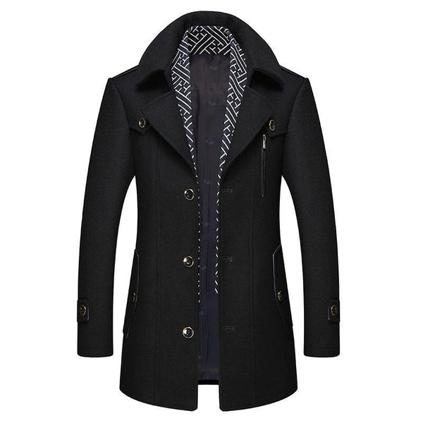 Men's Winter Coat Elegant Classic Wool