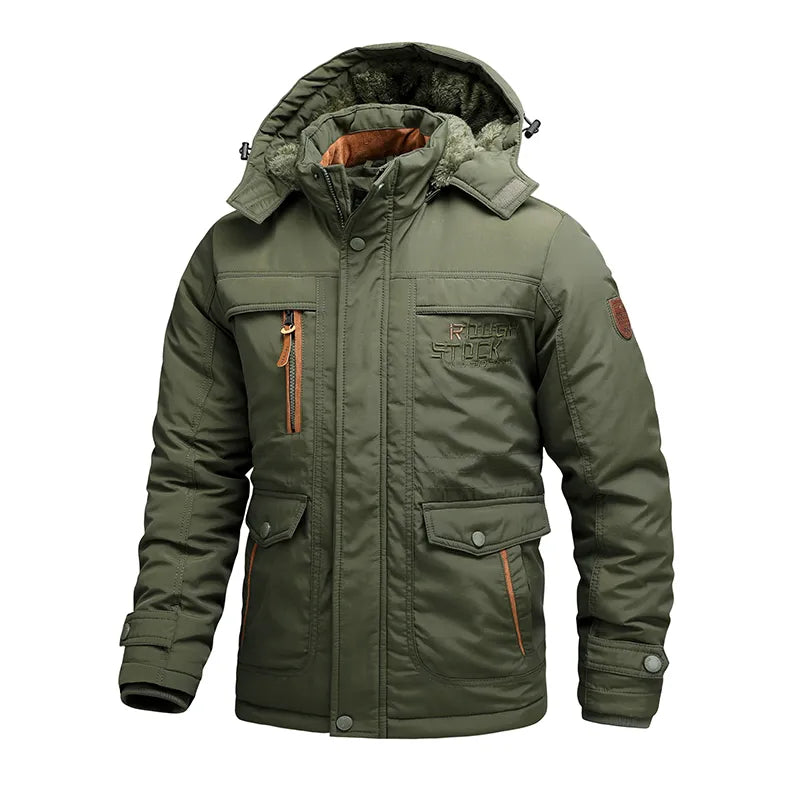 Men's Winter Parka Fleece Lined Hood