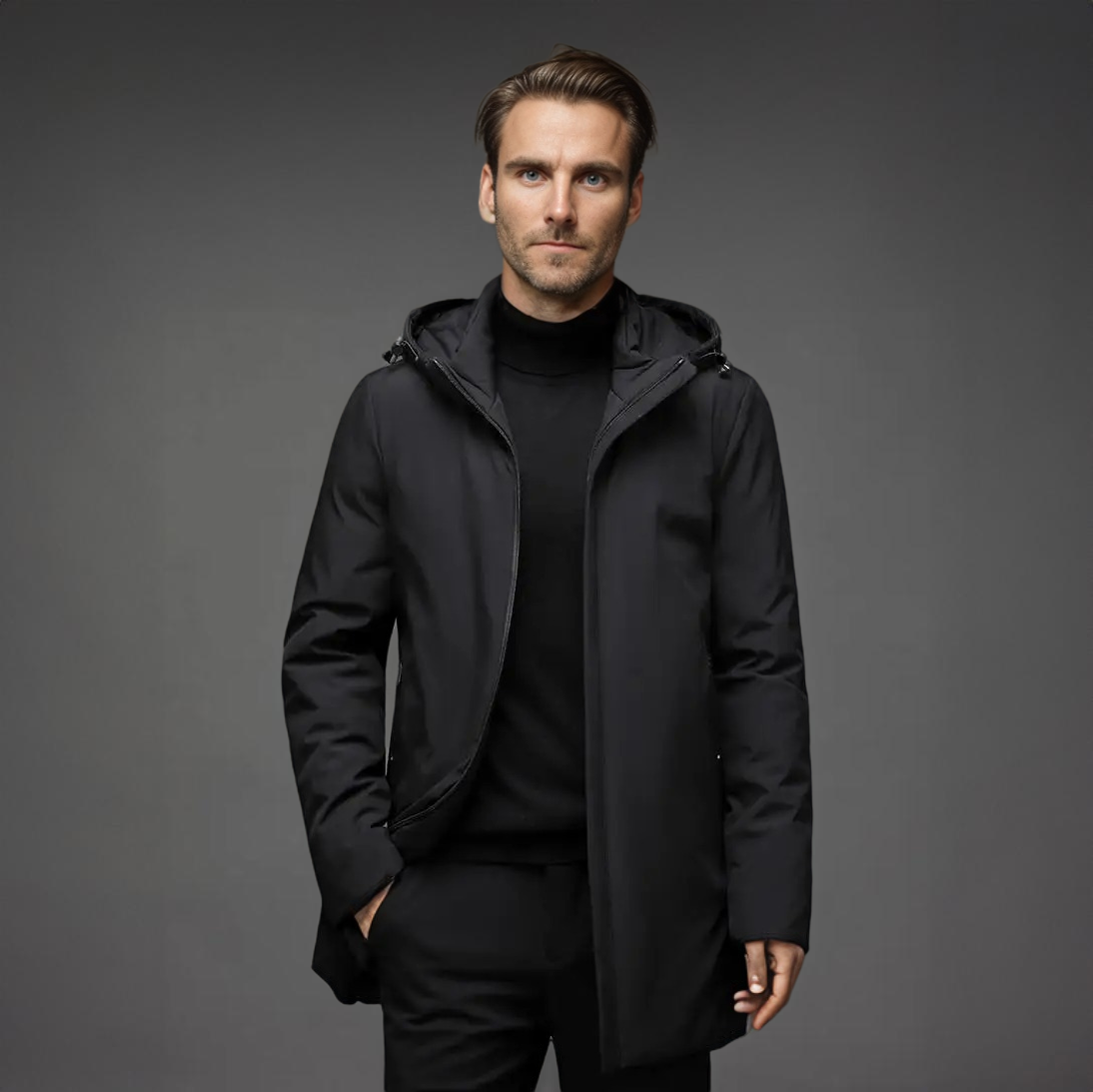 Men's Winter Jacket Warm Insulated Hooded