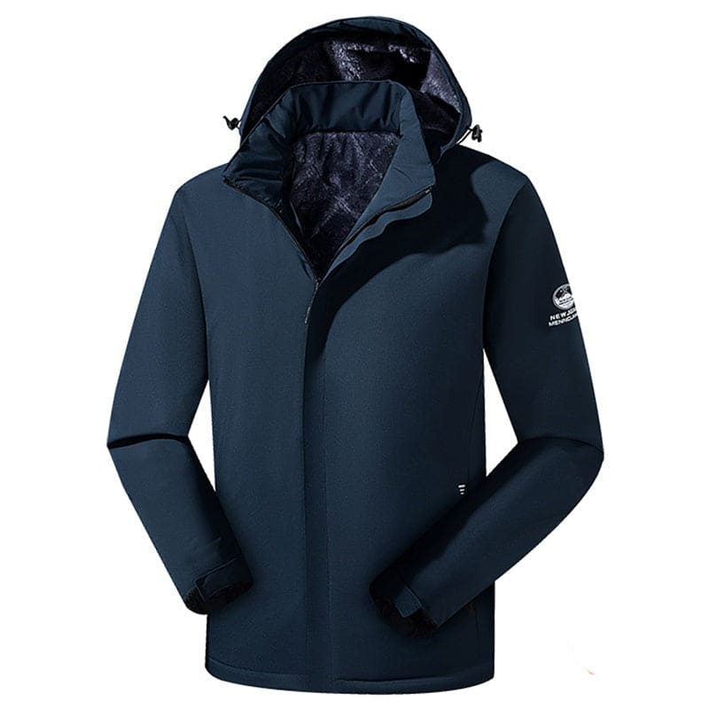 Warm Men's Winter Jacket Hood Fleece