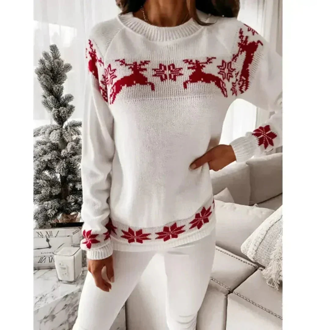 Women's Warm Reindeer Christmas Jumper