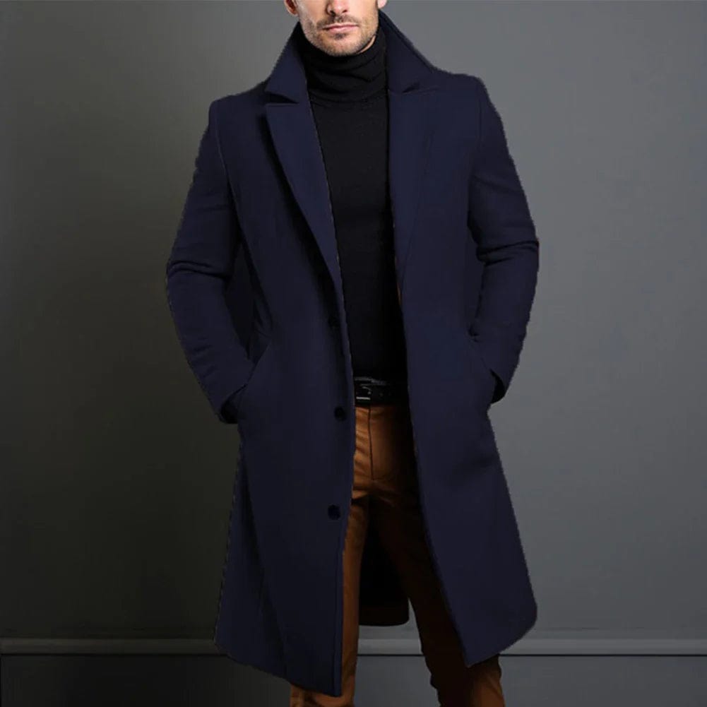 Men's Elegant Single-Breasted Winter Coat