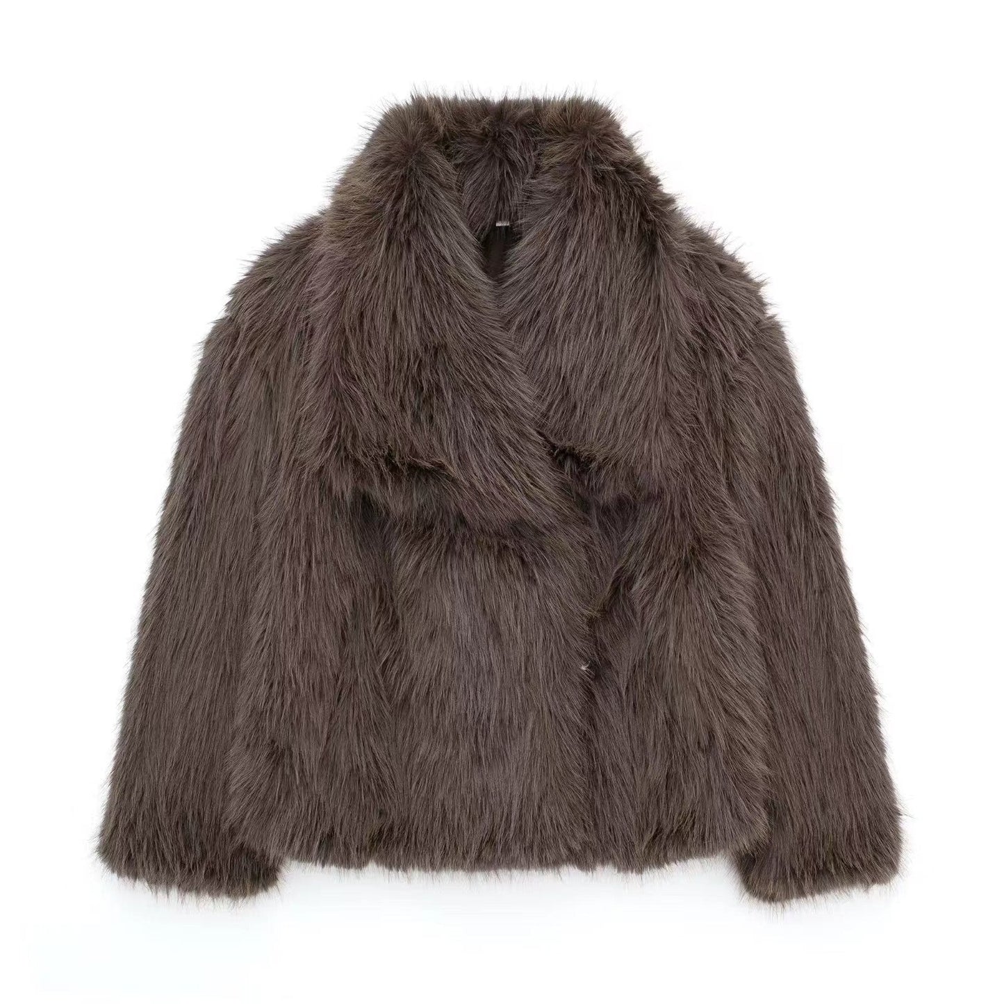 Oversized Plush Jacket Faux Fur Coat Winter