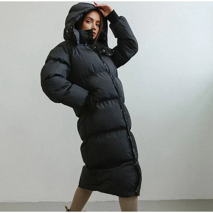 Women's Large Transitional Puffer Coat with Hood