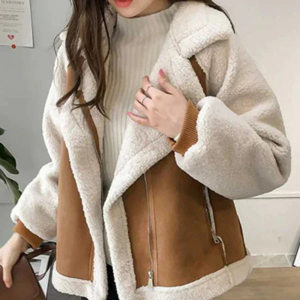 Große Sherpa Winterjacke Damen