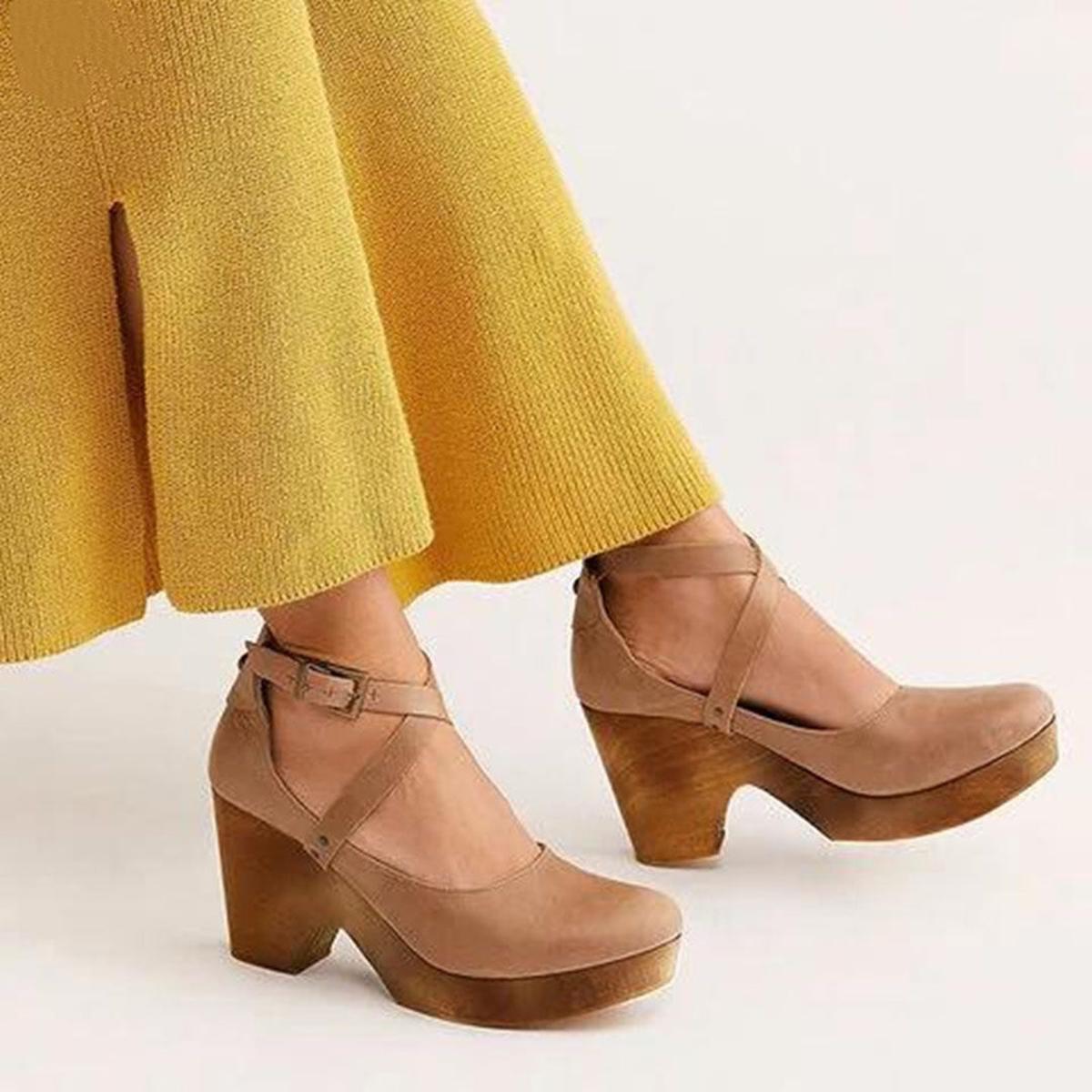 Women's Wedge Ankle Strap Shoes