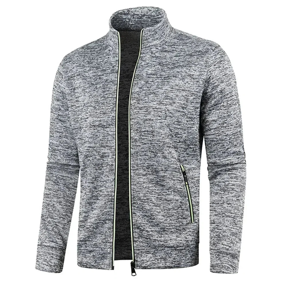 Men's Zip Cardigan Long Sleeve Zipper Jacket Breathable
