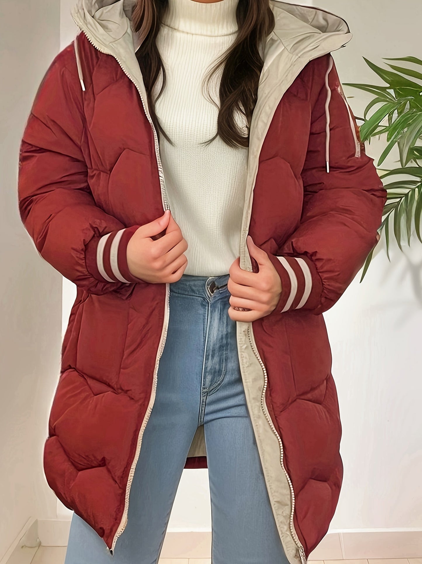 Warm Women's Winter Puffer Jacket Long