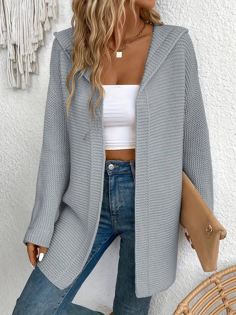 Practical Cardigan with Adjustable Hood