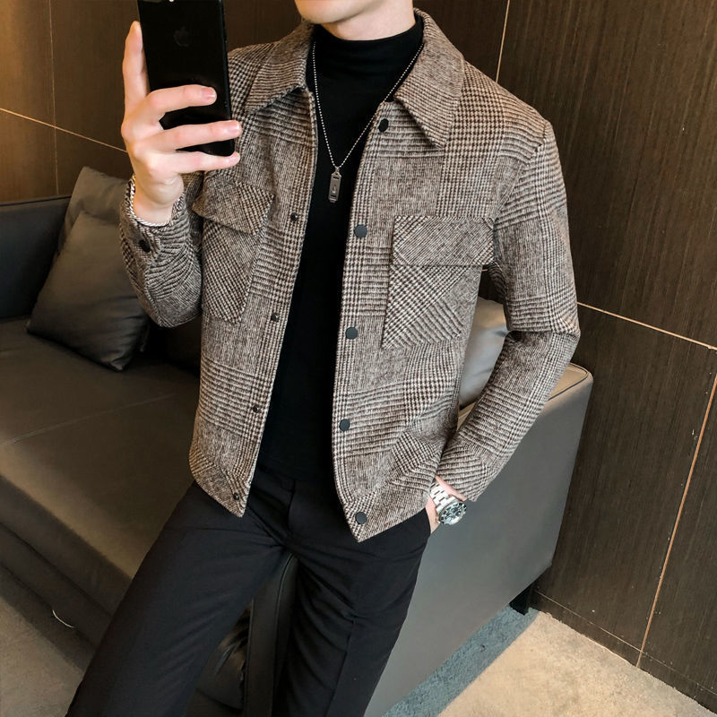 Men's Plaid Shirt Jacket Modern