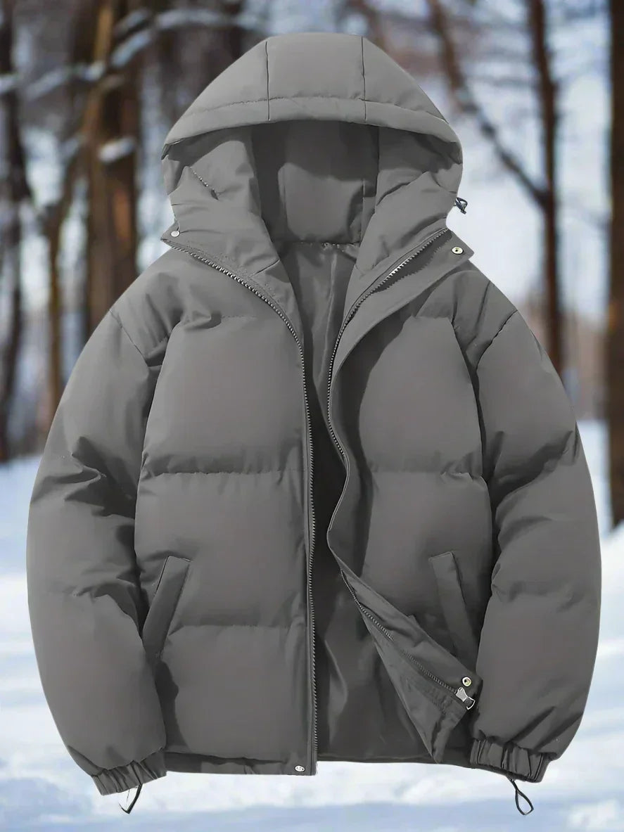 Warm Down Jacket Insulated Quilted with Hood