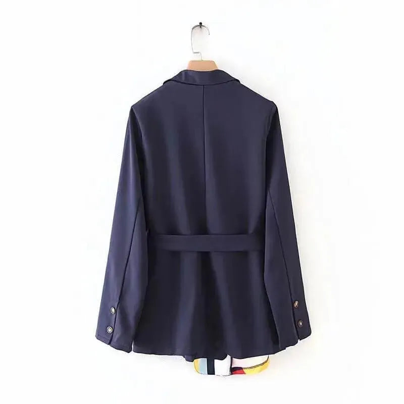 Modischer Damenblazer Lässig Patchwork Stil - IdealeKleiden