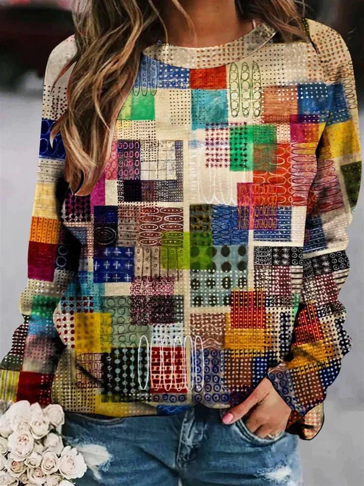 Stylisher Wollpullover mit lustigem Druck