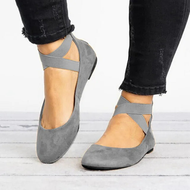 Women's Ballerina Flats Comfort Ankle Strap