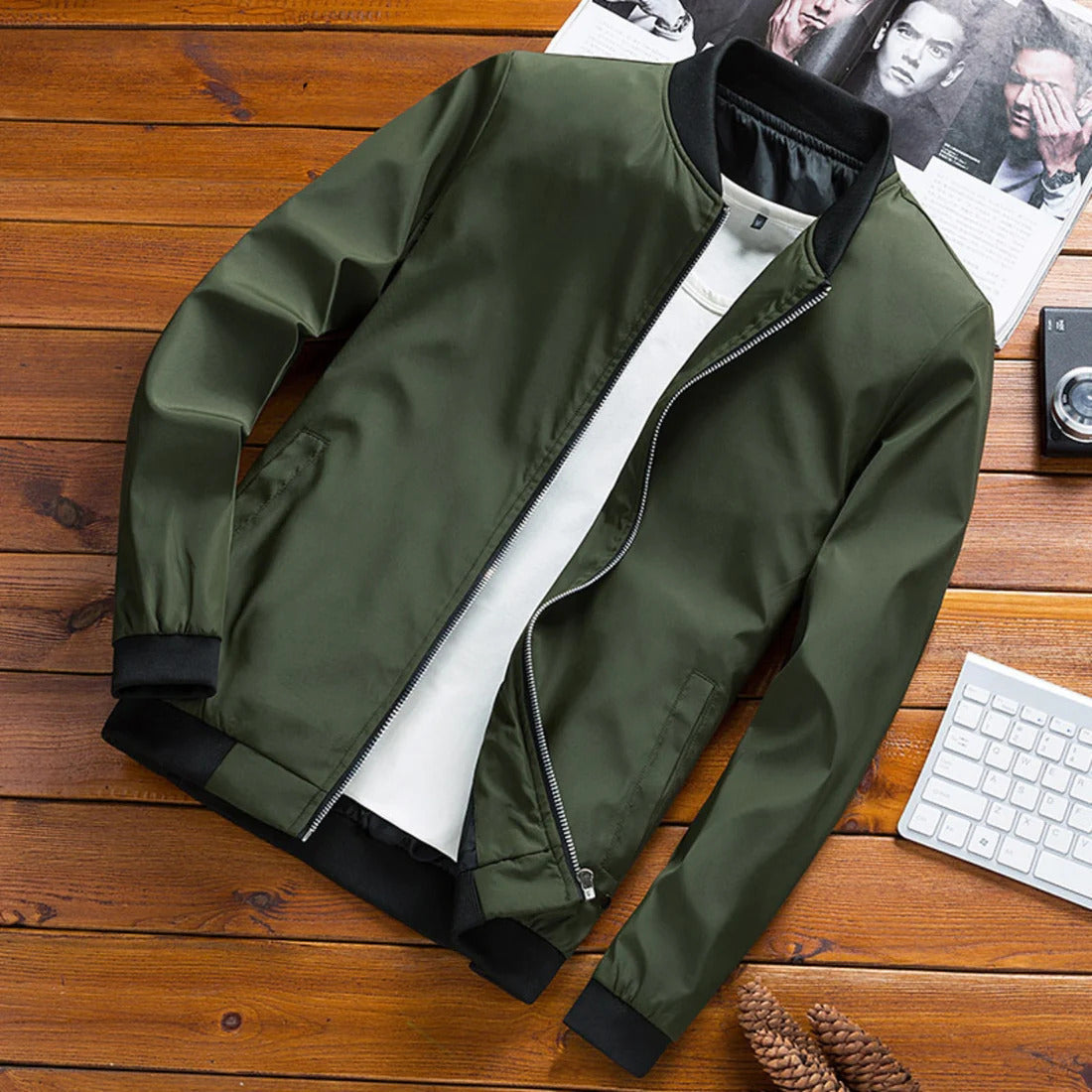 Men's Spring Jacket Modern Bomber Look