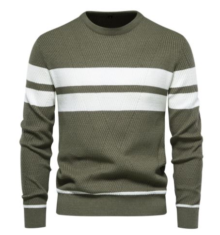 Cozy Striped Sweater Modern Comfortable