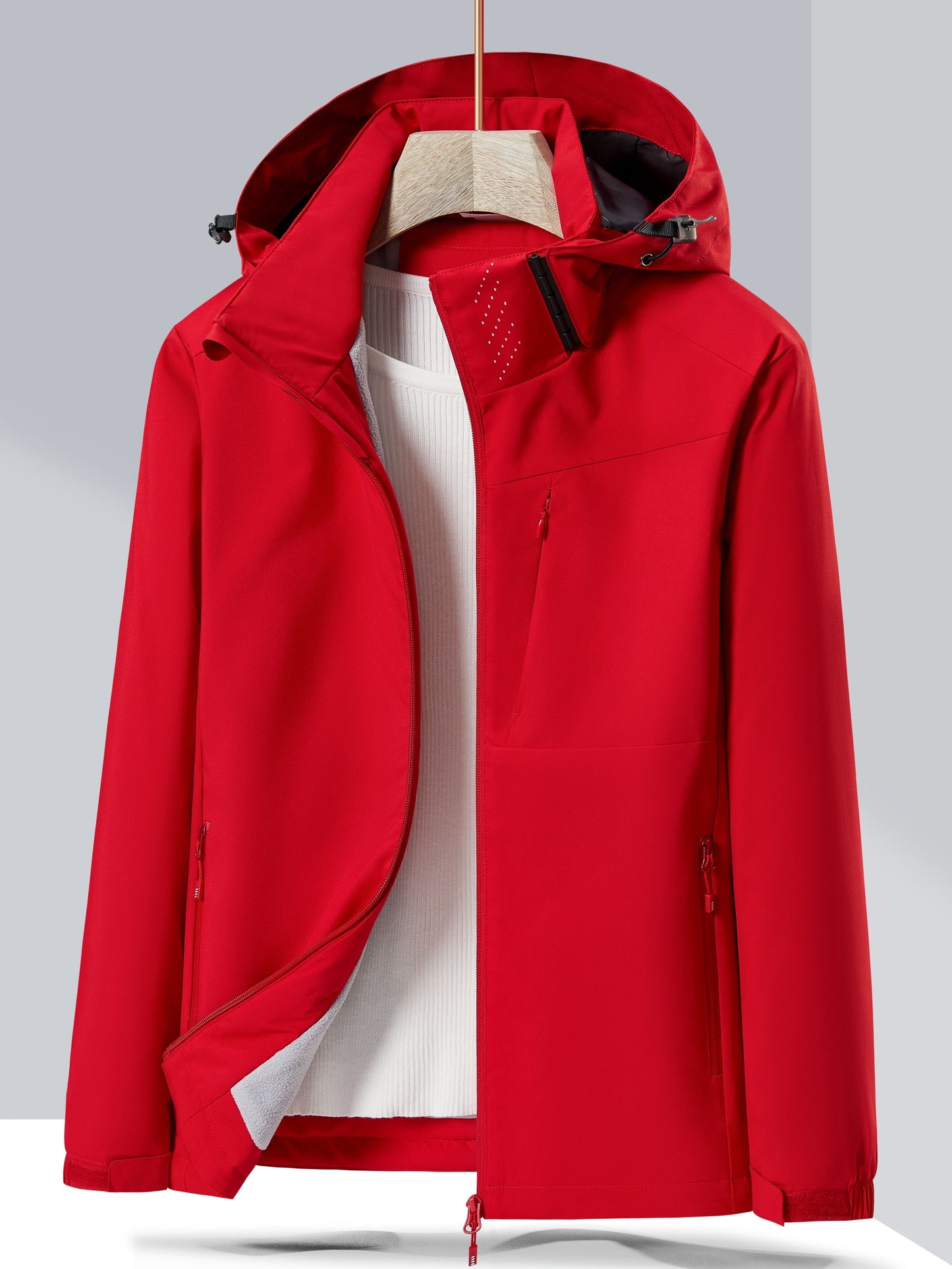 Waterproof Women's Winter Jacket Hood Fleece