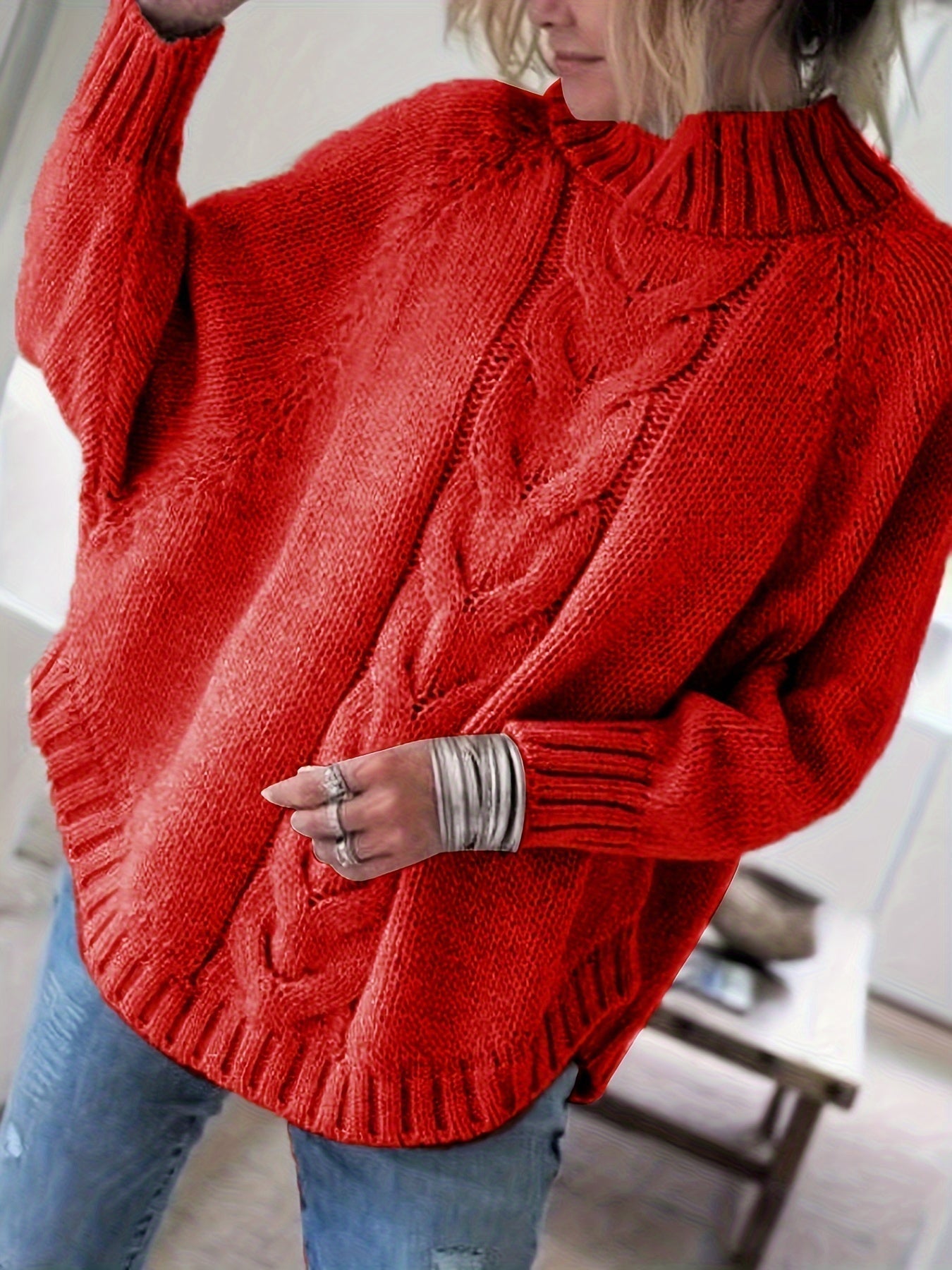 Comfortable Chunky Knit Pullover Cozy