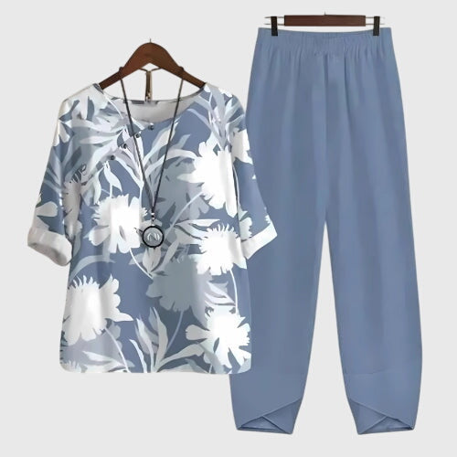 Women's Two-Piece Floral Print Summer Set