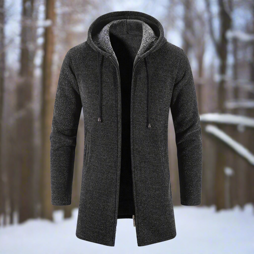 Mid-length winter jacket Hood Warm Insulated