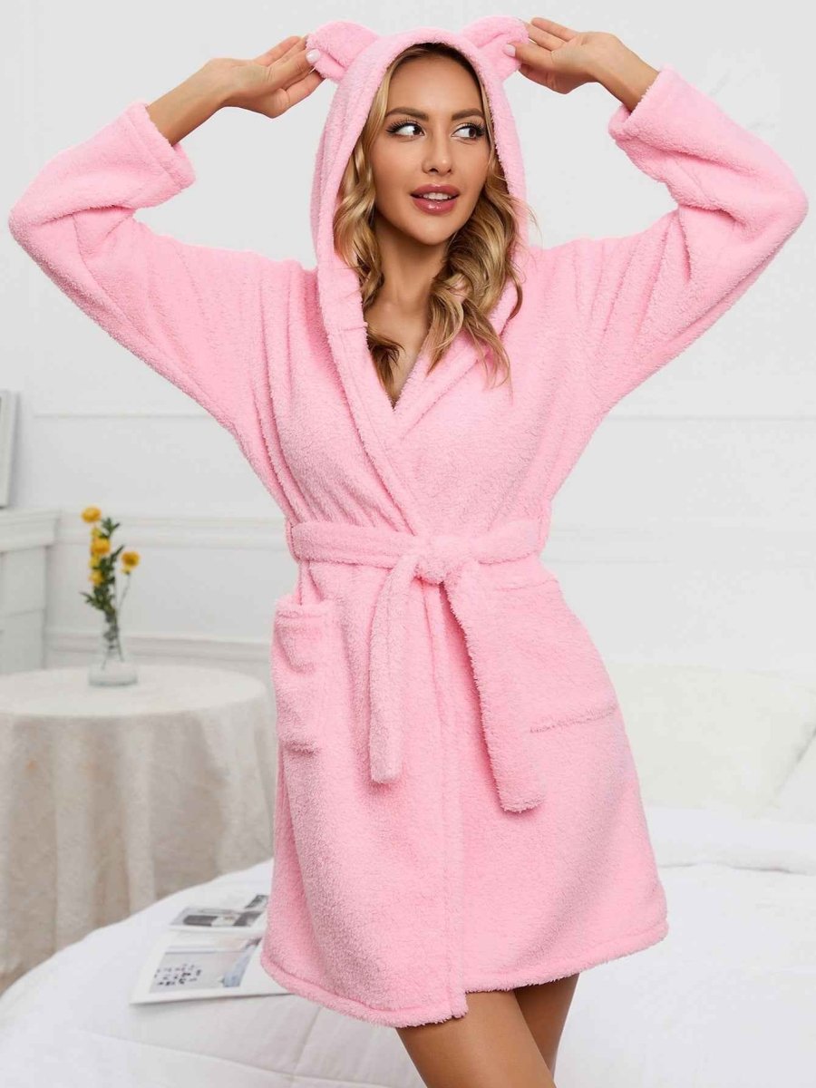 Women's Hooded Soft Bathrobe