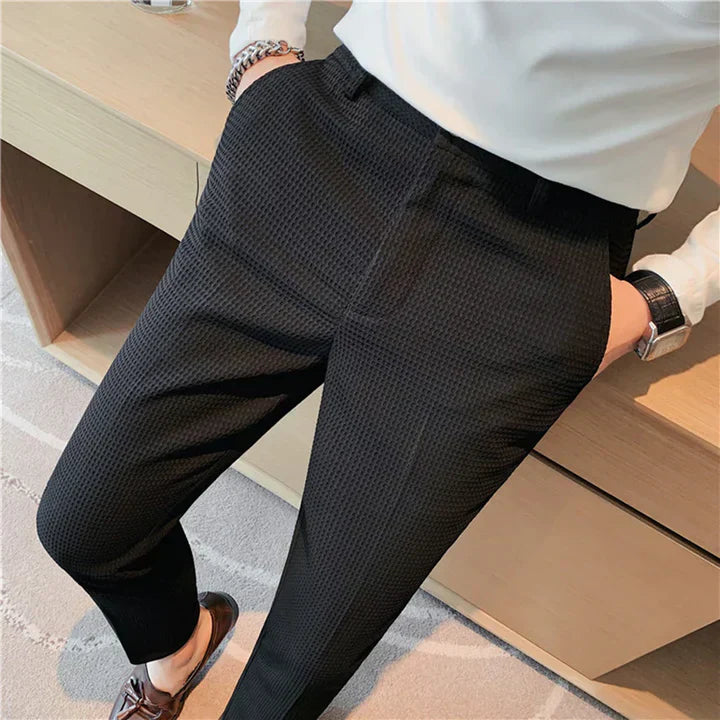 Casual Waffle Trousers Comfortable Leisure