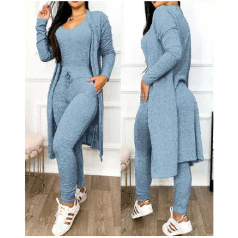 Women's 3-Piece Lounge Set with Jacket Comfort
