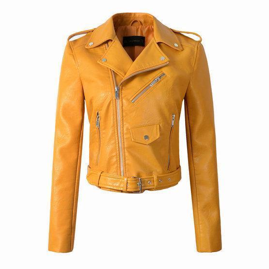 Women's Leather Jacket Soft Biker Style