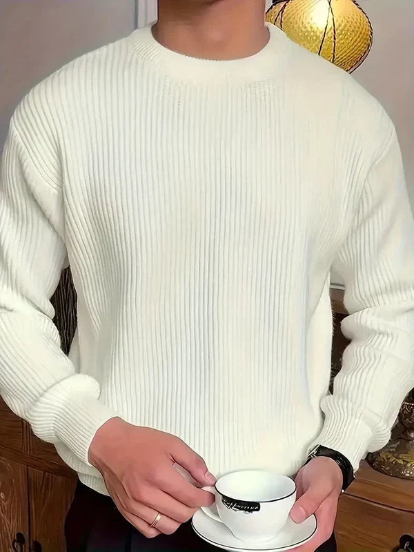 Men's Chunky Knit Round Neck Jumper