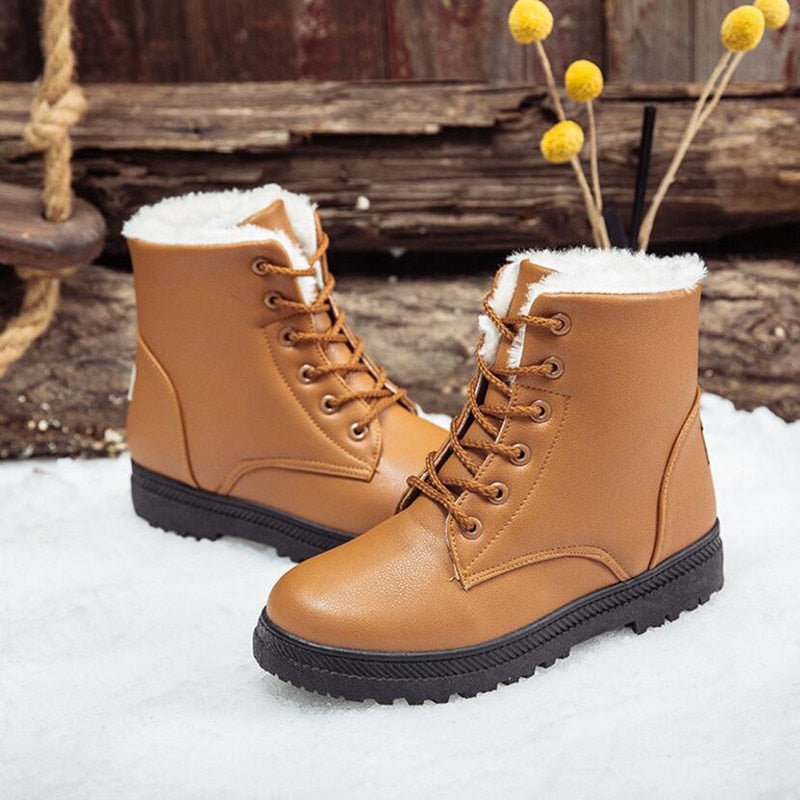 Elegante Stiefel Damen Leder Innenfütterung