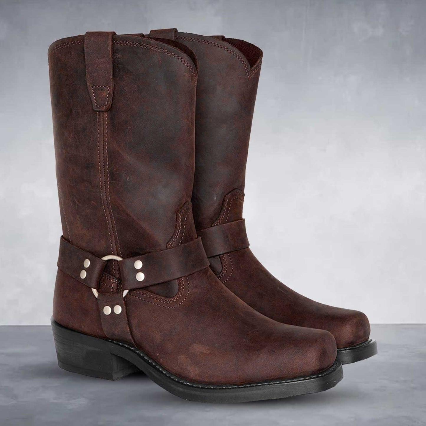 Cowboy Boots Leather Western Style Mid-calf
