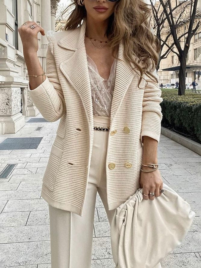 Stylische Strickjacke Damen Blazer - IdealeKleiden